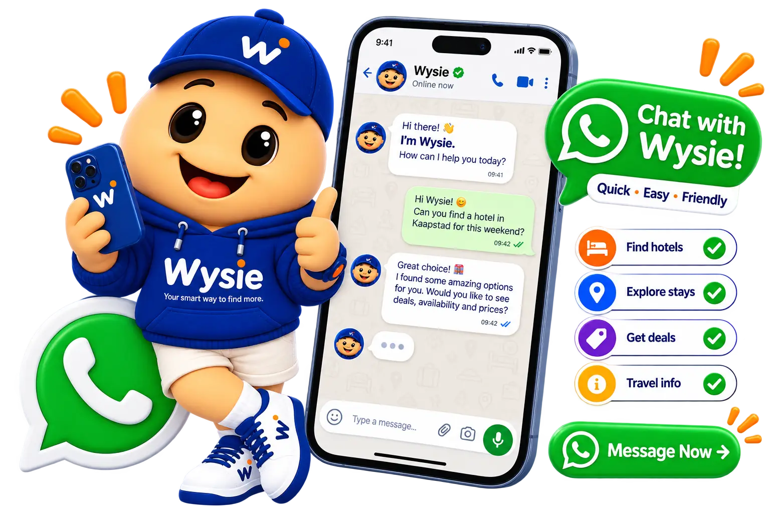 Wysie WhatsApp example