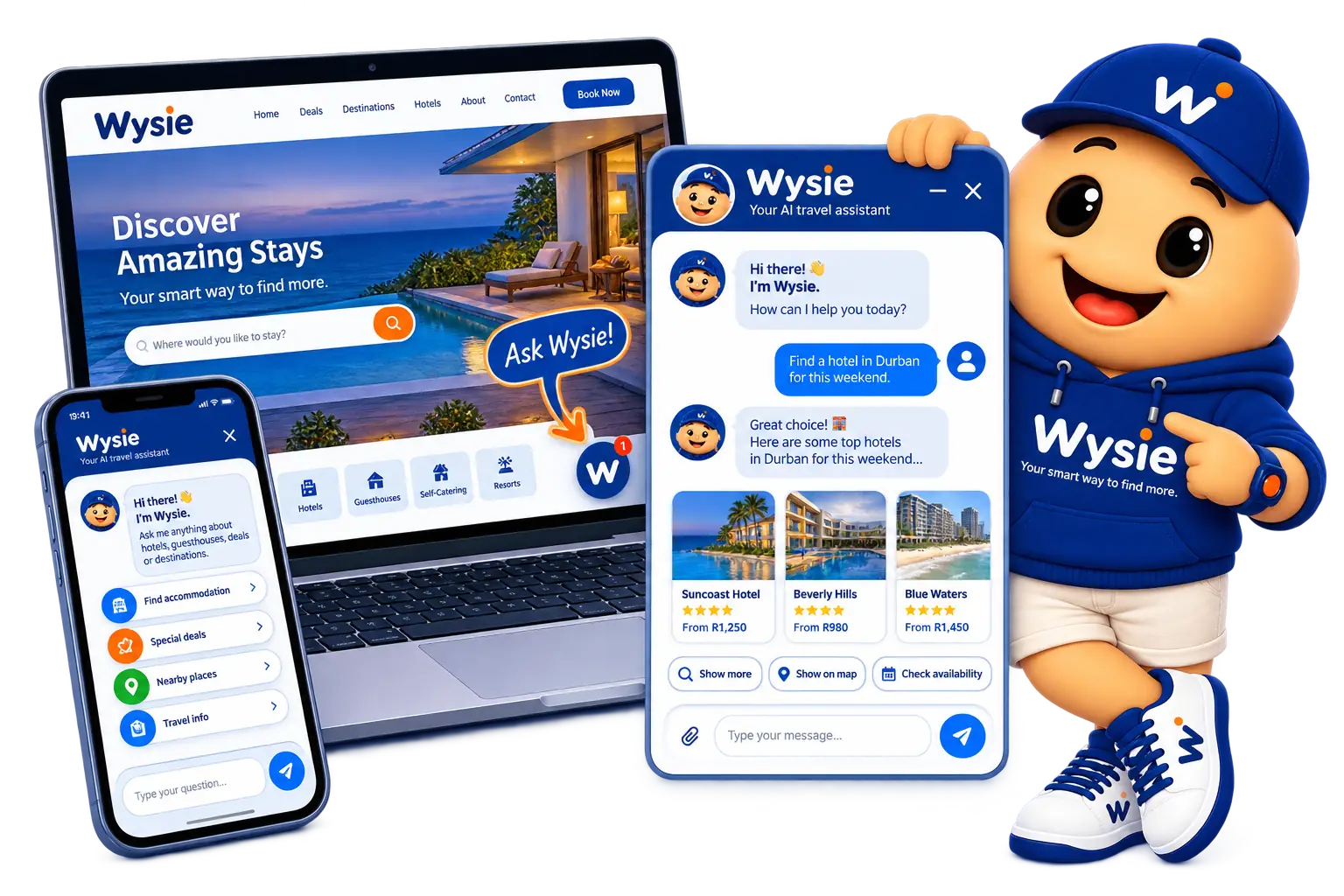 Wysie website widget example